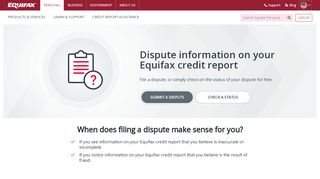 
                            12. Dispute Equifax Credit Report Issues | Equifax