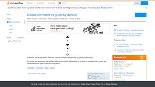 
                            7. Disqus comment as guest by default - Stack Overflow