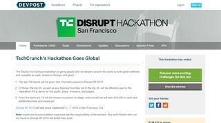 
                            12. Disrupt SF Hackathon 2018: TechCrunch's Hackathon ...