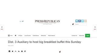 
                            7. Dist. 3 Auxiliary to host big breakfast buffet this Sunday | News ...