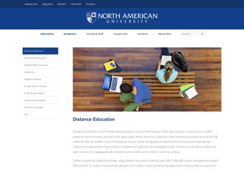 
                            4. Distance Education - North American University