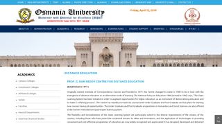 
                            6. Distance Education - Osmania University