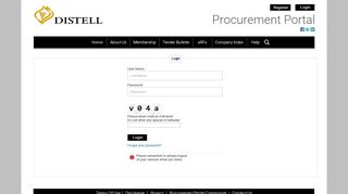 
                            9. Distell Procurement Portal - Login