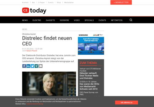 
                            9. Distrelec findet neuen CEO | CEToday