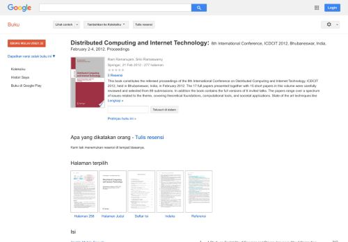 
                            12. Distributed Computing and Internet Technology: 8th International ...