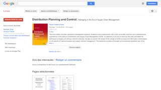 
                            11. Distribution Planning and Control: Managing in the Era of Supply ...