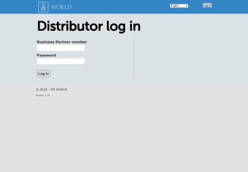 
                            5. Distributor log in - FM WORLD