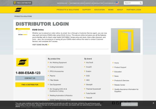 
                            12. Distributor Login - Esab