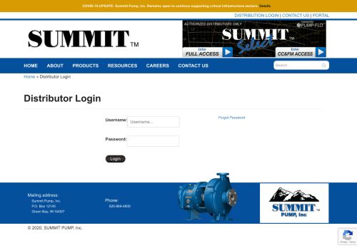 
                            13. Distributor Login | Summit Pump