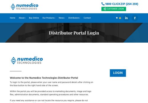 
                            13. Distributor Portal Login – Numedico