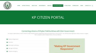 
                            10. District Government Abbottabad | KP CITIZEN PORTAL