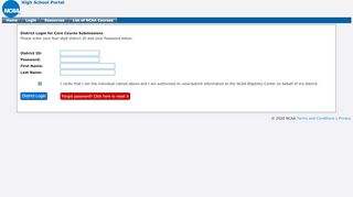 
                            6. District Login - NCAA Eligibility Center - High School Portal