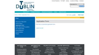 
                            3. DIT Dublin Institute of Technology - Application Form