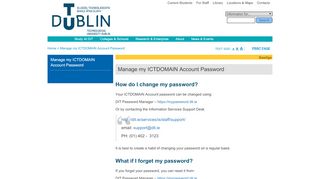 
                            7. DIT Dublin Institute of Technology - Manage my ICTDOMAIN Account ...