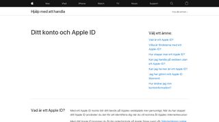 
                            5. Ditt konto och Apple-ID - Hjälp med att handla - Apple (SE)