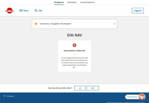 
                            1. Ditt NAV - www.nav.no