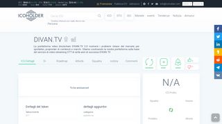 
                            10. DIVAN.TV (D1T) ICO valutazione e dettagli | ICOholder