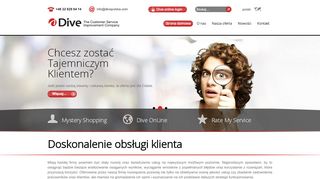 
                            4. Dive Polska: Mystery Shopping, tajemniczy klient, badanie satysfakcji ...