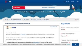 
                            7. Diventa Beta-Tester della nuova App MyTIM - We TIM