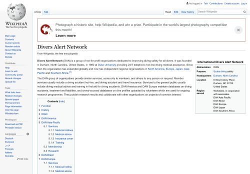 
                            13. Divers Alert Network - Wikipedia