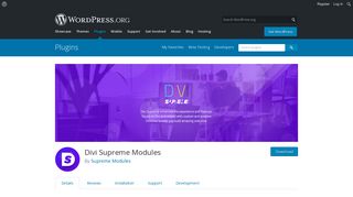 
                            3. Divi Supreme Modules | WordPress.org