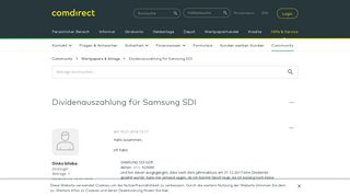 
                            3. Dividenauszahlung für Samsung SDI - comdirect