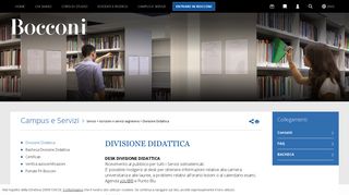 
                            6. DIVISIONE DIDATTICA - Università Bocconi Milano