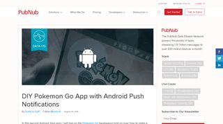 
                            9. DIY Pokemon Go App with Android Push Notifications | PubNub