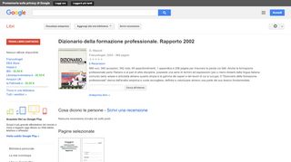 
                            5. Dizionario della formazione professionale. Rapporto 2002