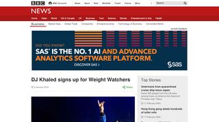 
                            10. DJ Khaled signs up for Weight Watchers - BBC News