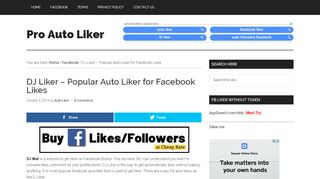 
                            9. DJ Liker – Popular Auto Liker for Facebook Likes - Pro Auto Liker