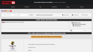 
                            6. DJ Software - VirtualDJ - user login on the homepage of www ...