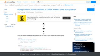 
                            12. Django admin: How to redirect to child's model's view from parent ...