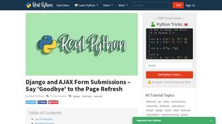 
                            13. Django and AJAX Form Submissions – Say 'Goodbye' to the Page ...