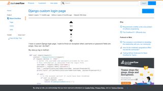 
                            1. Django custom login page - Stack Overflow