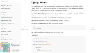 
                            9. Django Forms · Django Girls Tutorial