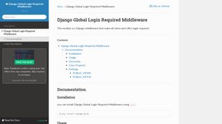 
                            6. Django Global Login Required Middleware's documentation! - Read ...