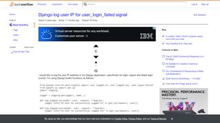 
                            5. Django log user IP for user_login_failed signal - Stack Overflow