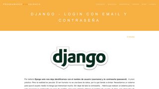 
                            9. Django - Login con Email y Contraseña - Programador Web Valencia