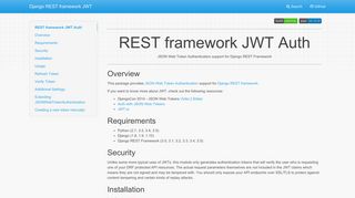 
                            13. Django REST framework JWT - GitHub Pages
