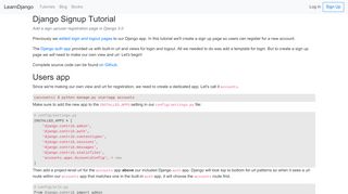 
                            11. Django Signup Tutorial (Part 2) - William S. Vincent