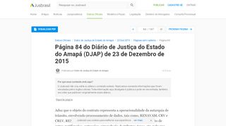 
                            10. DJAP 23/12/2015 - Pg. 84 | Diário de Justiça do Estado do Amapá ...