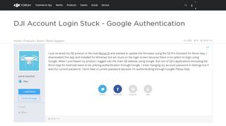 
                            6. DJI Account Login Stuck-Google Authentication | DJI FORUM