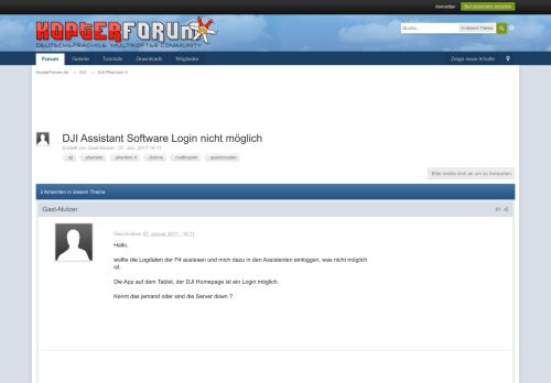 
                            7. DJI Assistant Software Login nicht möglich - DJI Phantom 4 ...