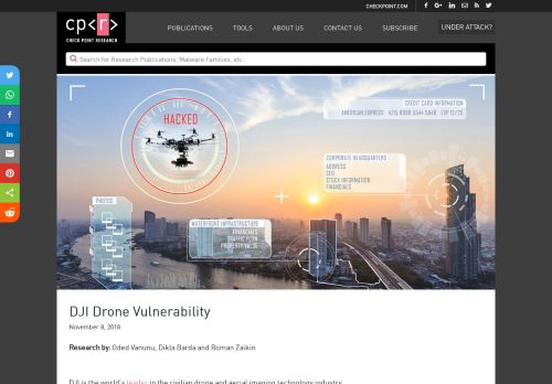 
                            13. DJI Drone Vulnerability - Check Point Research