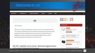 
                            10. DJI GO: Update und neuer Aktivierungsprozess soll mehr Sicherheit ...