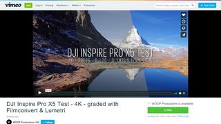 
                            13. DJI Inspire Pro X5 Test - 4K - graded with Filmconvert & Lumetri on ...