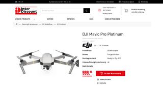 
                            9. DJI Mavic Pro Platinum - Interdiscount