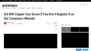 
                            13. DJI Will Cripple Your Drone if You Don't Register It on the Company's ...