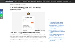 
                            7. √ DJP Online Gangguan dan Tidak Bisa Diakses 2019 - PajakBro ...